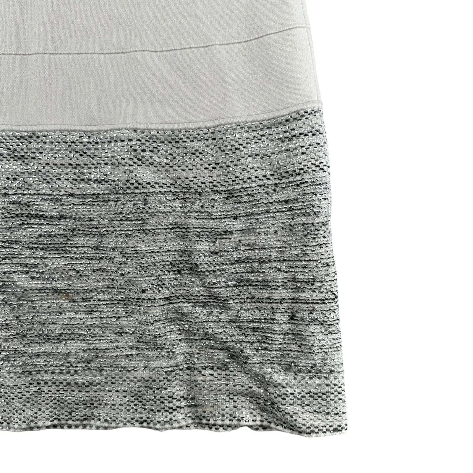 D. Exterior Mohair Cashmere Sweater Dress Cream and Black Knit Midi XS - Image 3