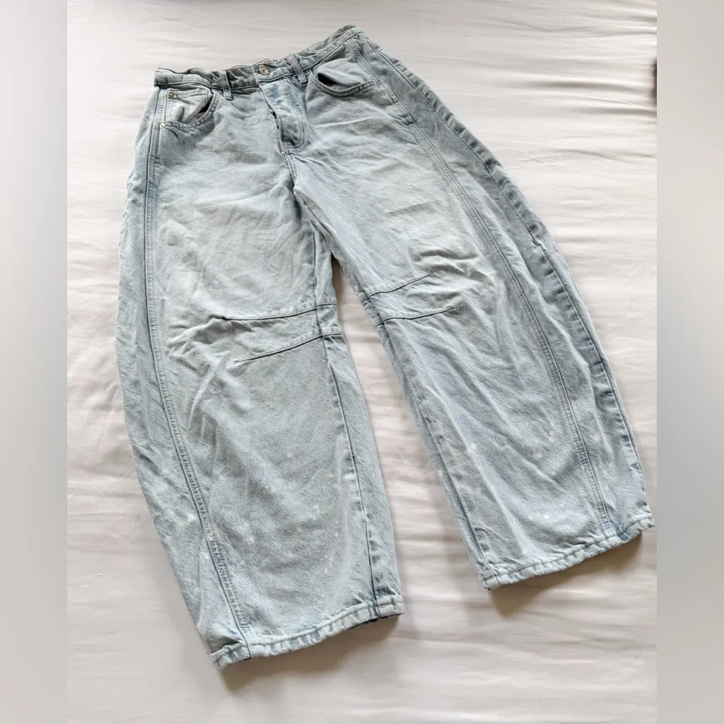 Free People- We The Free Good Luck Midrise Barrel Jeans Sz 27 - Image 2