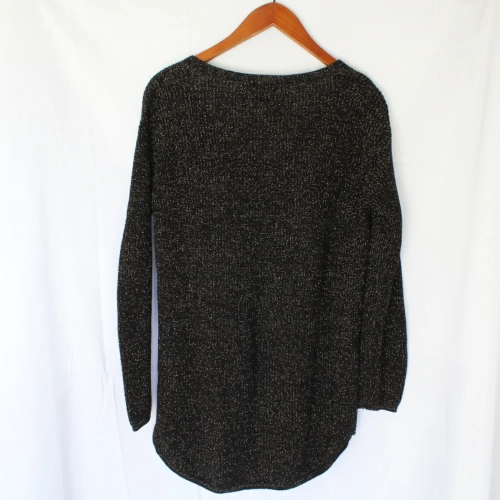 a.n.a | Black & Gold Shimmer Sweater - Image 2