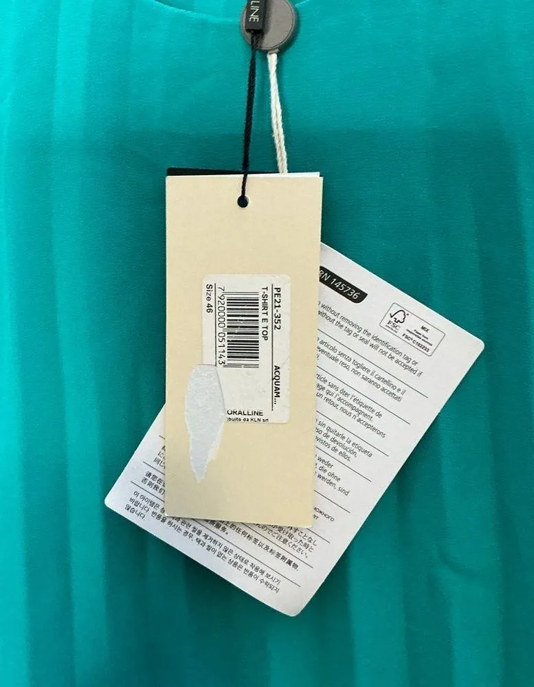 Emerald Green Sleeveless Tiered Blouse Size XL - Image 4