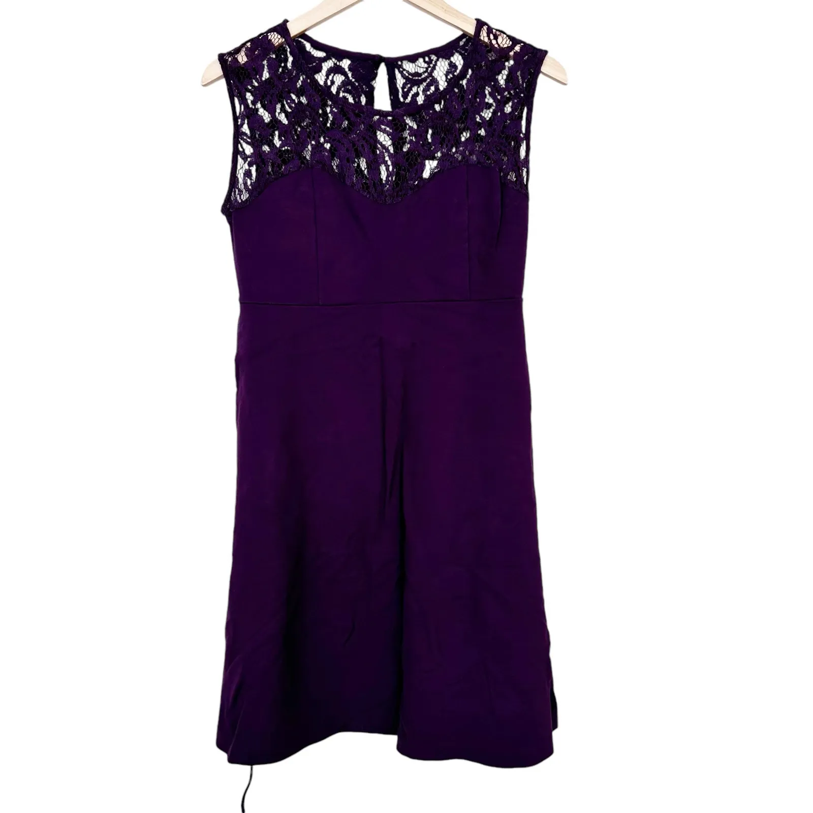 Lot of 2 Motherhood Maternity Dresses Purple Black Lace Sz M - Image 7