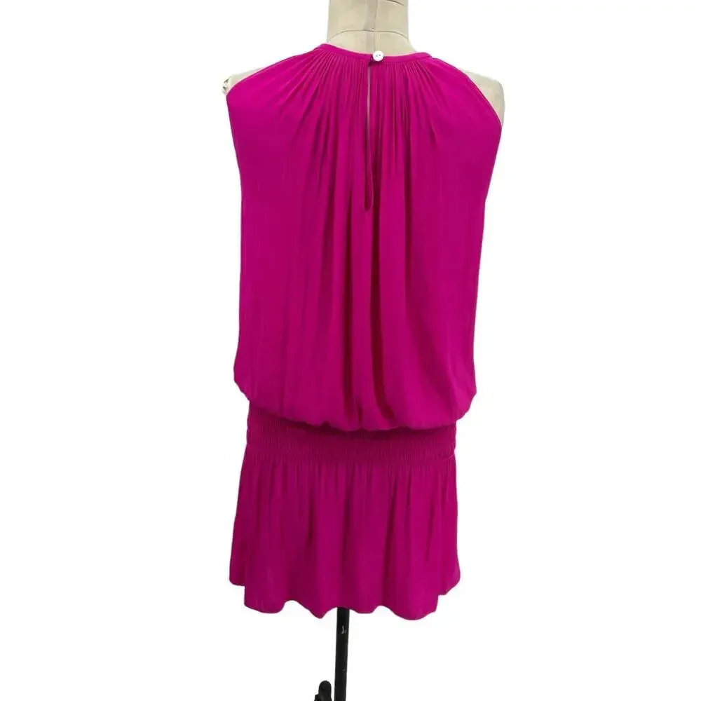 Ramy Brook Paris Sleeveless Dress in‎ Wild Rose Hibiscus Pink Size Medium - Image 7
