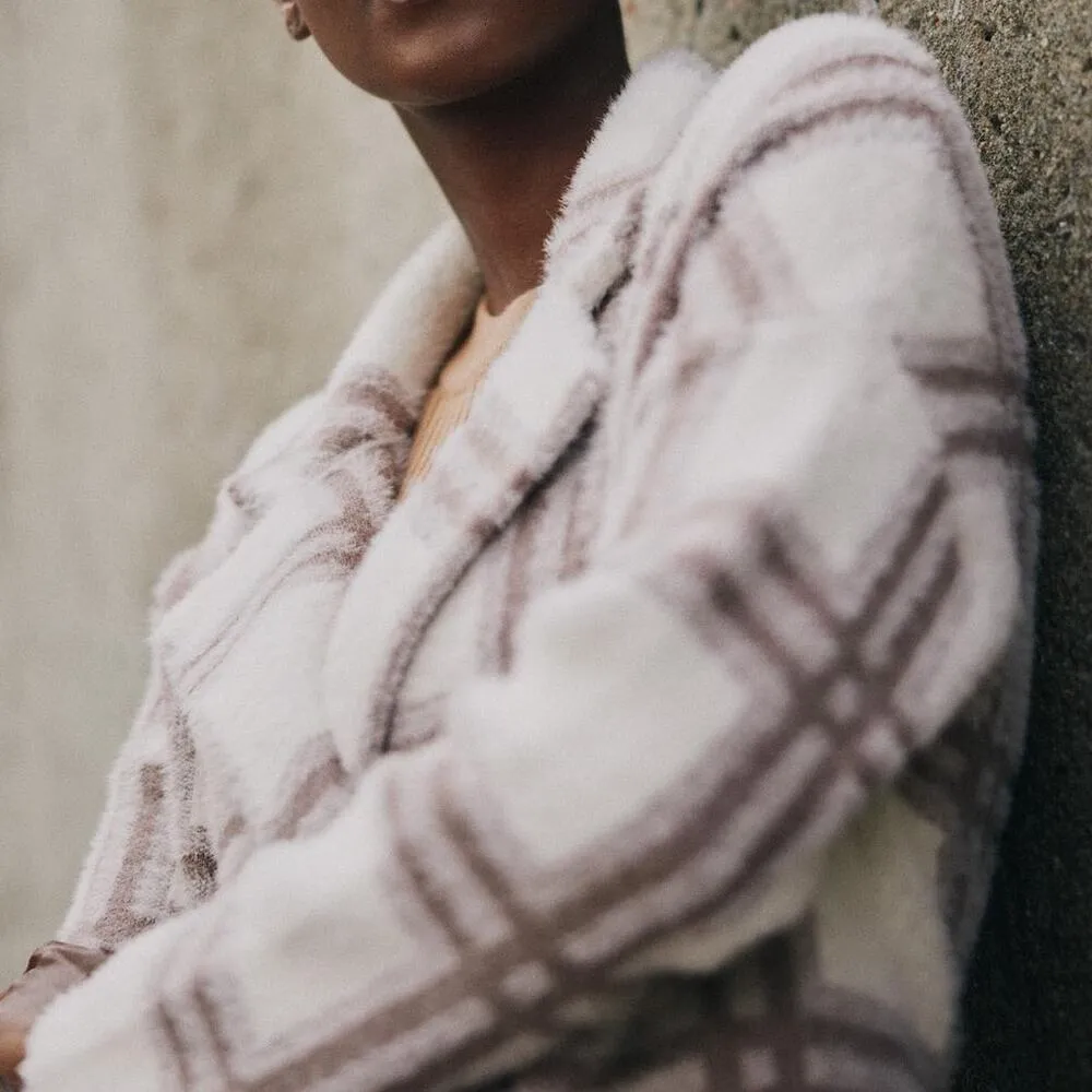 Anthropologie NVLT Plaid Teddy Coatigan Longline Pea Coat Jacket Size XL - Image 3