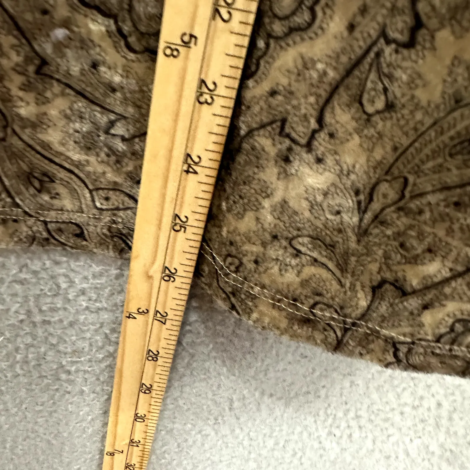 Vintage RAG Crushed Velvet Top M Brown Paisley Whimsigoth Boho Fairy Grunge Y2K Size M - Image 5