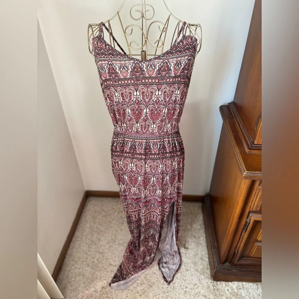 American Eagle maxi dress with side slit M - Image 4