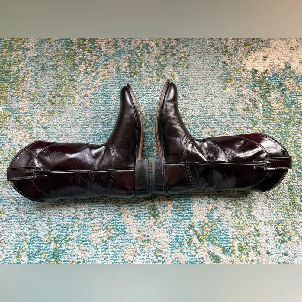 Vintage Laredo dark brown mid western cowboy boots, size 6.5 - Image 7