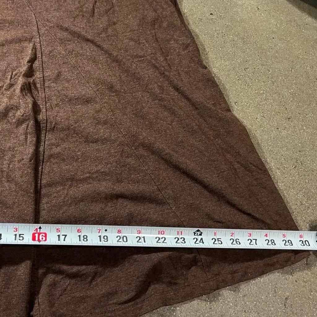 Vintage White Stag Womens Suede Maxi Skirt Size L 90s Boho Brown Forest Fairy - Image 5