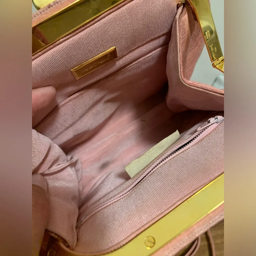 1986  ostrich shoulder/clutch pink gold - Image 8