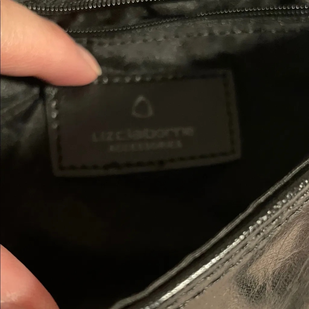 Liz Claiborne Black Leather Shoulder Bag - Image 2