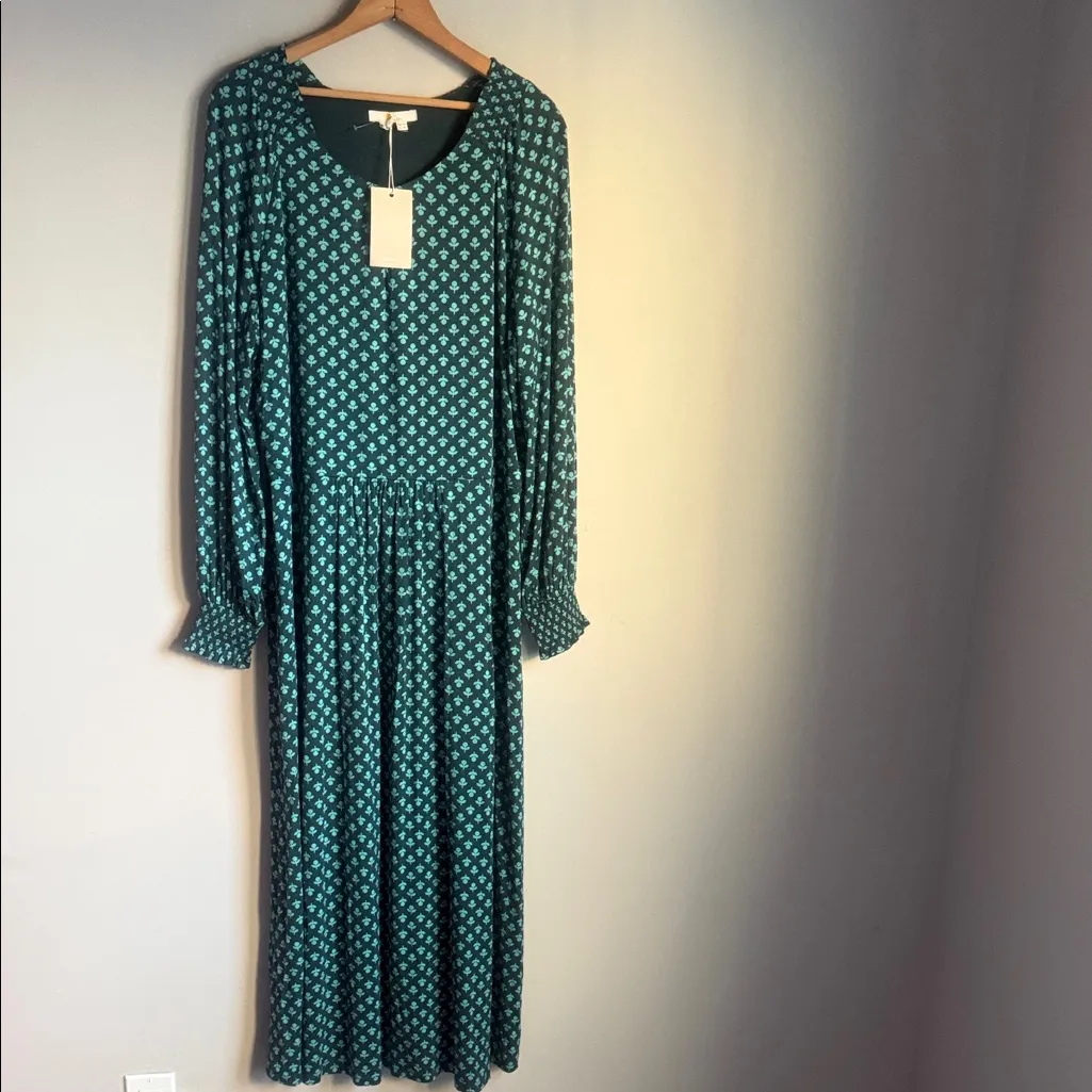 NEW BODEN Eliza Jersey Midi Dress 18T Green Size 18 - Image 2