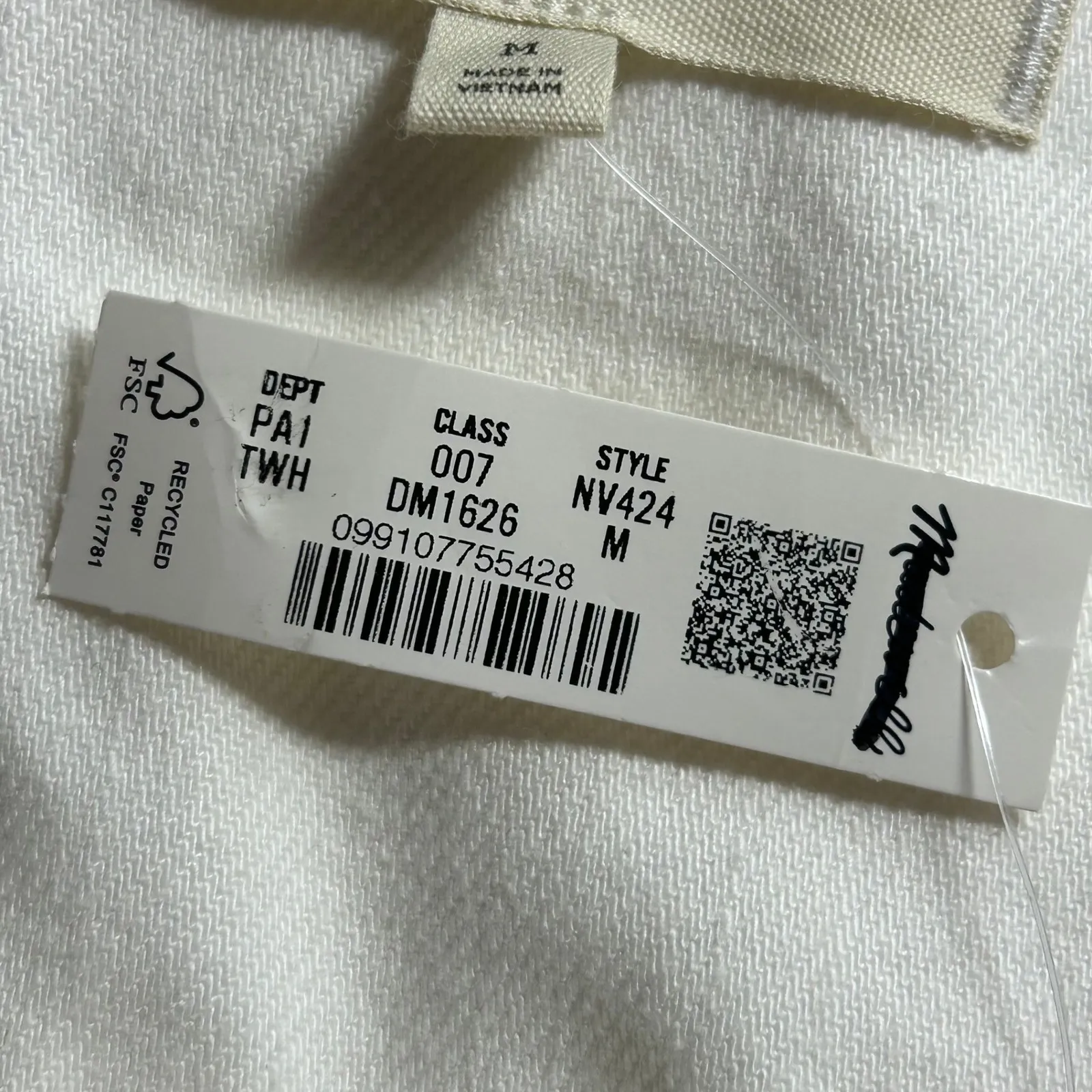 Madewell Women's Cropped Airy Denim Button Up Vest Off White M Medium New - Image 8