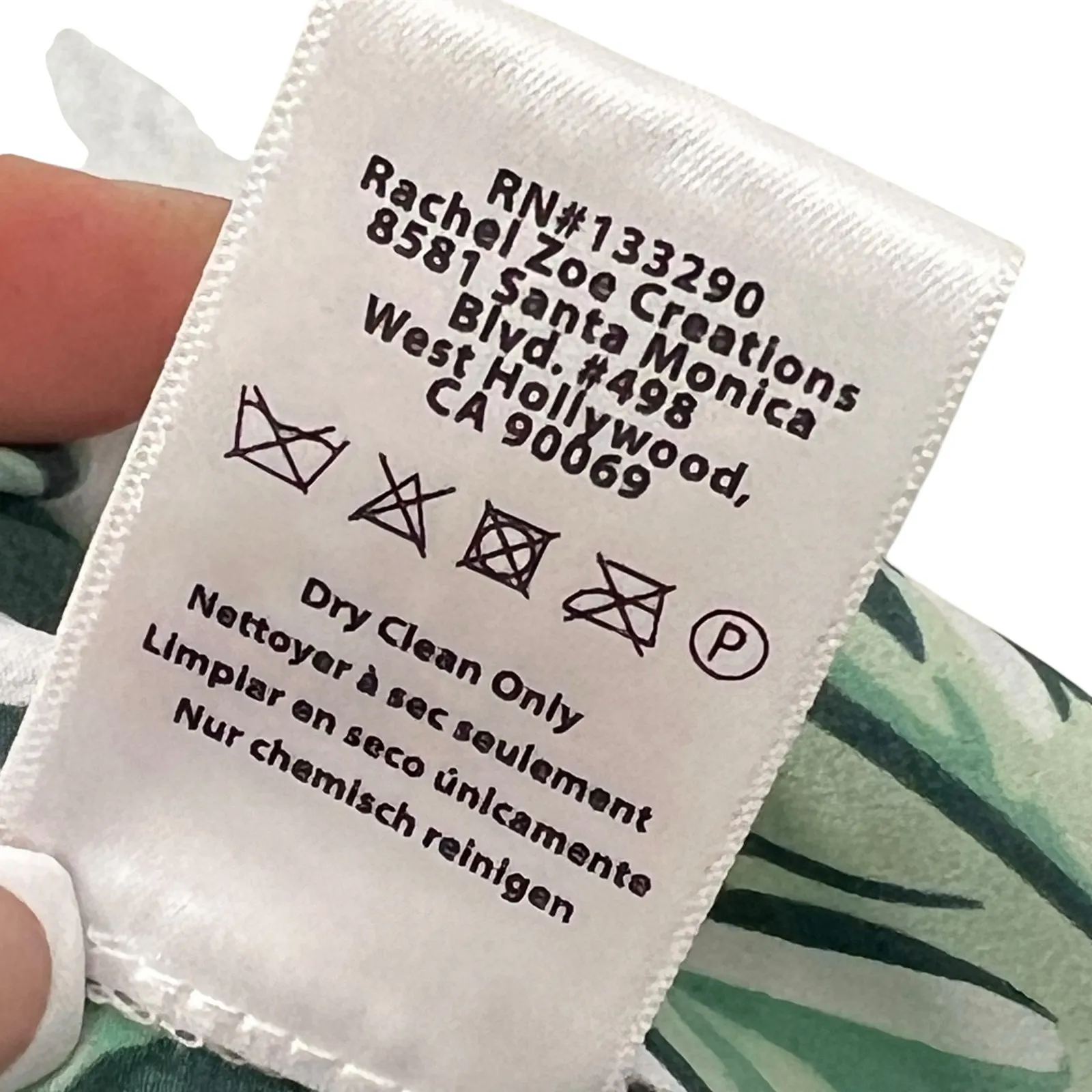 Rachel Zoe Swim Coverup Duster Green White Tropical Palm Print One Size - Image 11