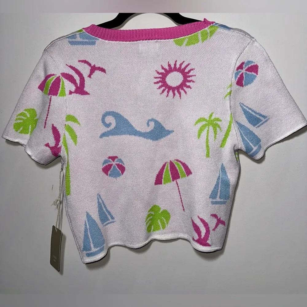 NWT LUNA IVY Beach Scene Sweater - Image 2
