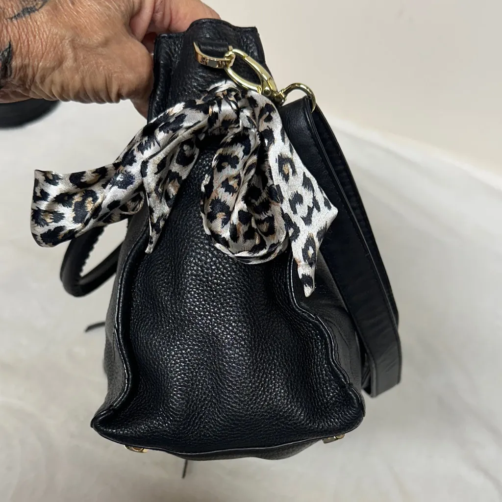 Rebecca  Minkoff Hobo Soft Black Pebbled Leather/Satchel-Crossbody Handbag - Image 8