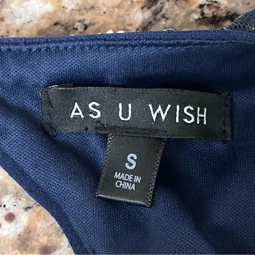 As You Wish Sequin Bodycon Mini Dress S Geometric Tribal Sparkle Party Club - Image 9