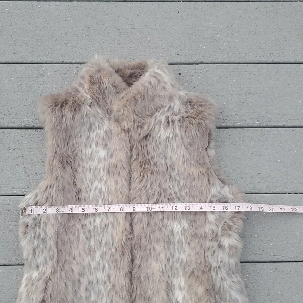Banana Republic Animal Print Faux Fur Vest - Image 7