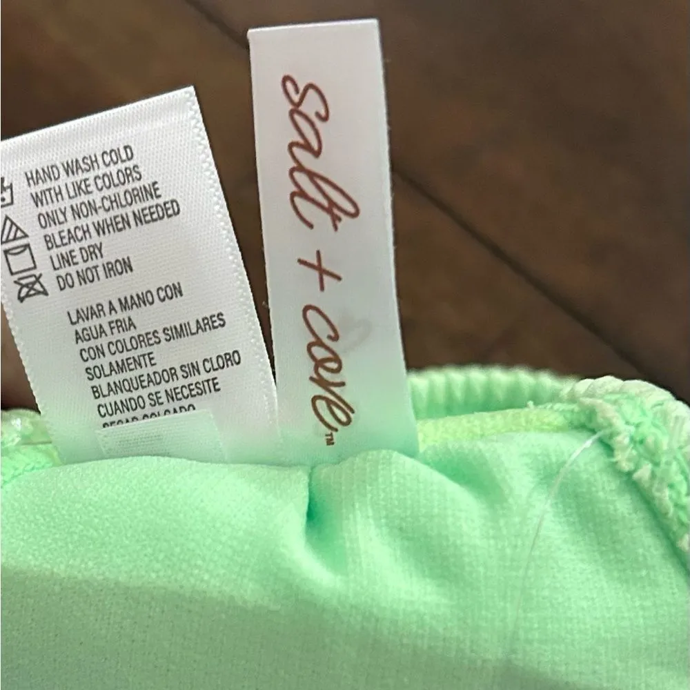 Salt + Cove One Piece Green Lavender Swimsuit Size Large New with Tags - Image 9