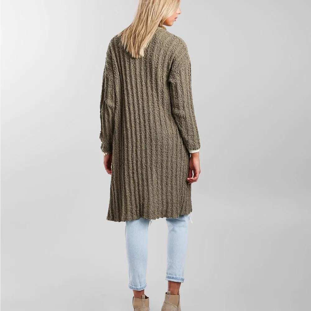 BKE Ribbed Popcorn Cardigan Sweater - Image 2