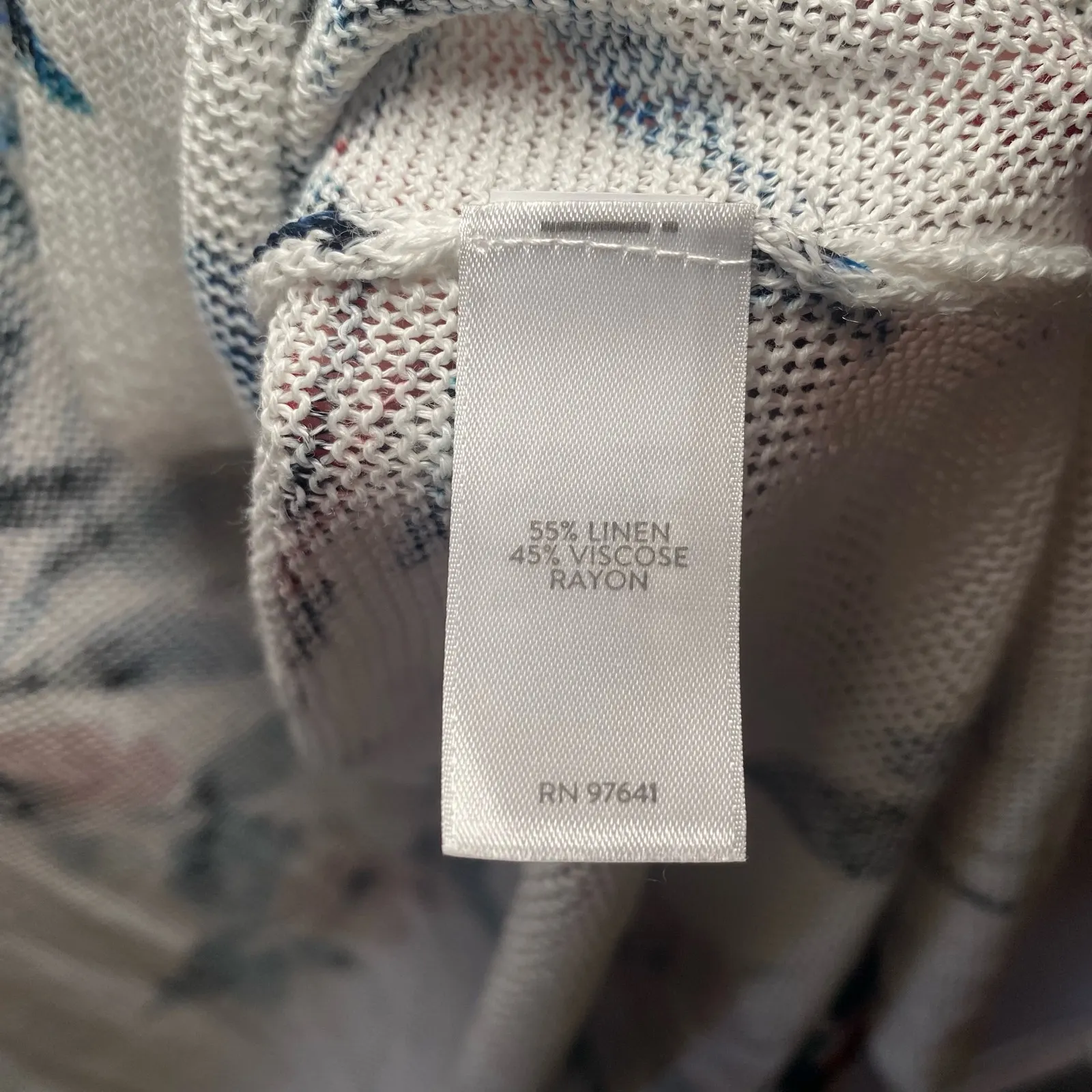 J. Jill White Floral Linen Blend Duster Long Cardigan Minimalist Women's size XS - Image 8