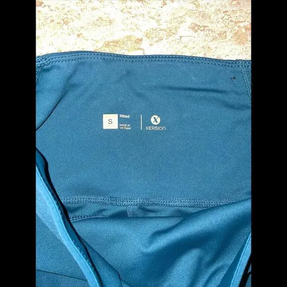 Xersion  high waist Fitted Full Leggings green S‎ - Image 2