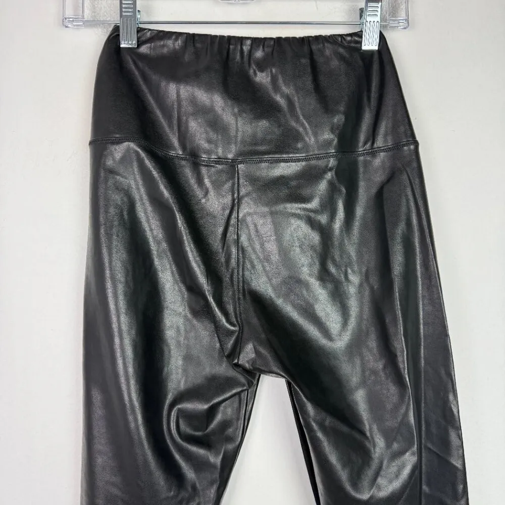 Aritzia Wilfred Free Daria Pant High-Waisted Vegan Leather Leggings Black Small - Image 7