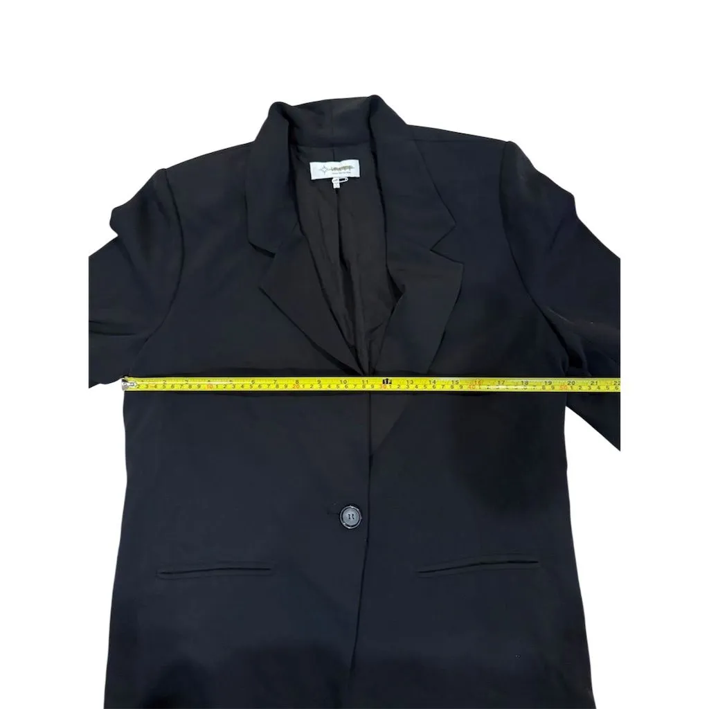 WAYF Women's Black oversized Blazer Jacket Size M Long Sleeve - Image 4