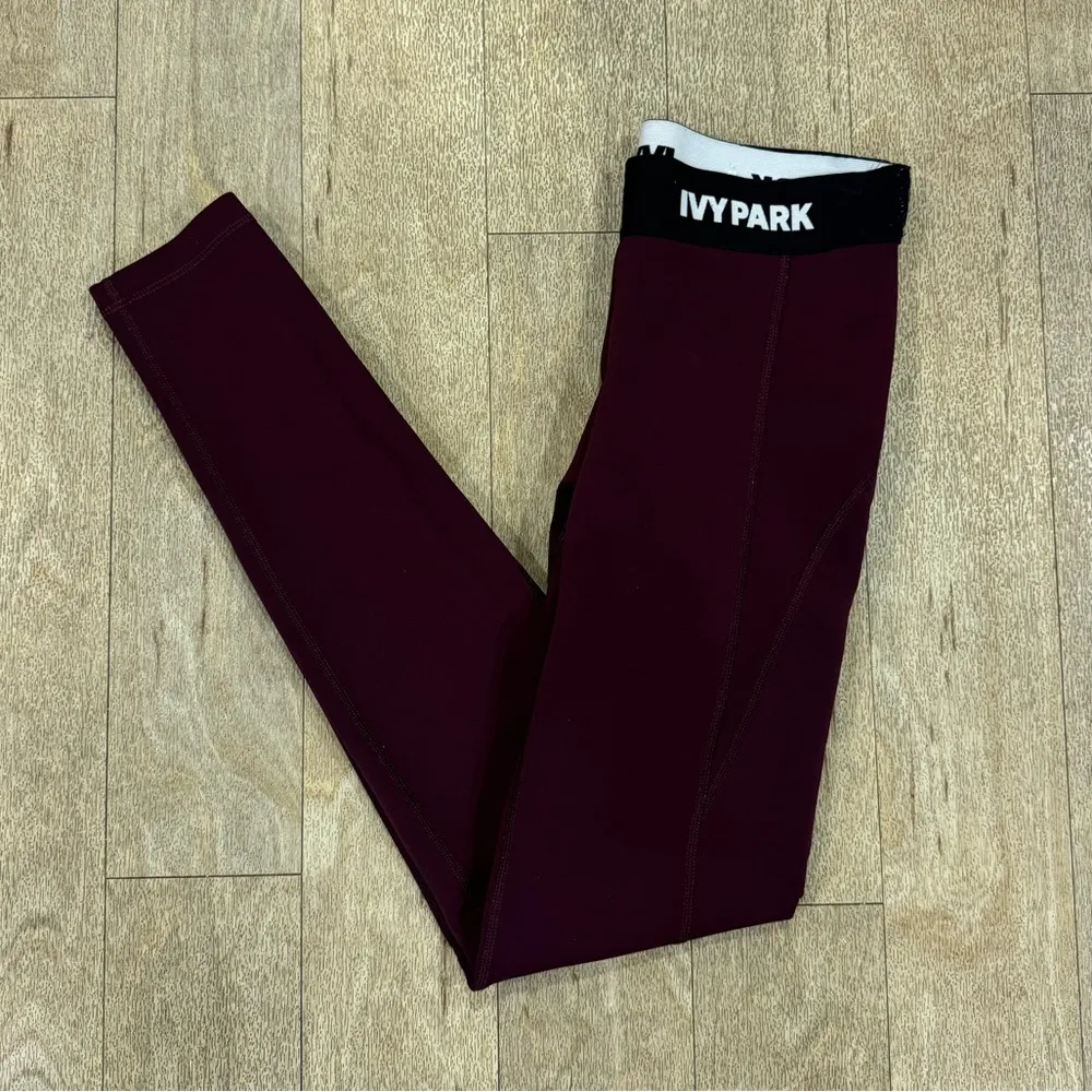 Ivy Park  Burgundy Full Length Leggings - Image 2
