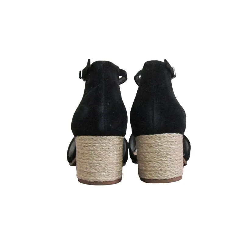 Bella Vita Black Suede Leather Fable Quarterstrap Heeled Sandal Sz 8.5WW - Image 4