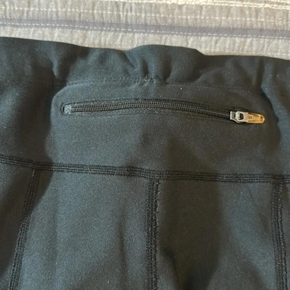 Nike Black Dri-Fit Atheltic Capri Leggings Back Waist Zipper Size Smal GUC #4146 - Image 4