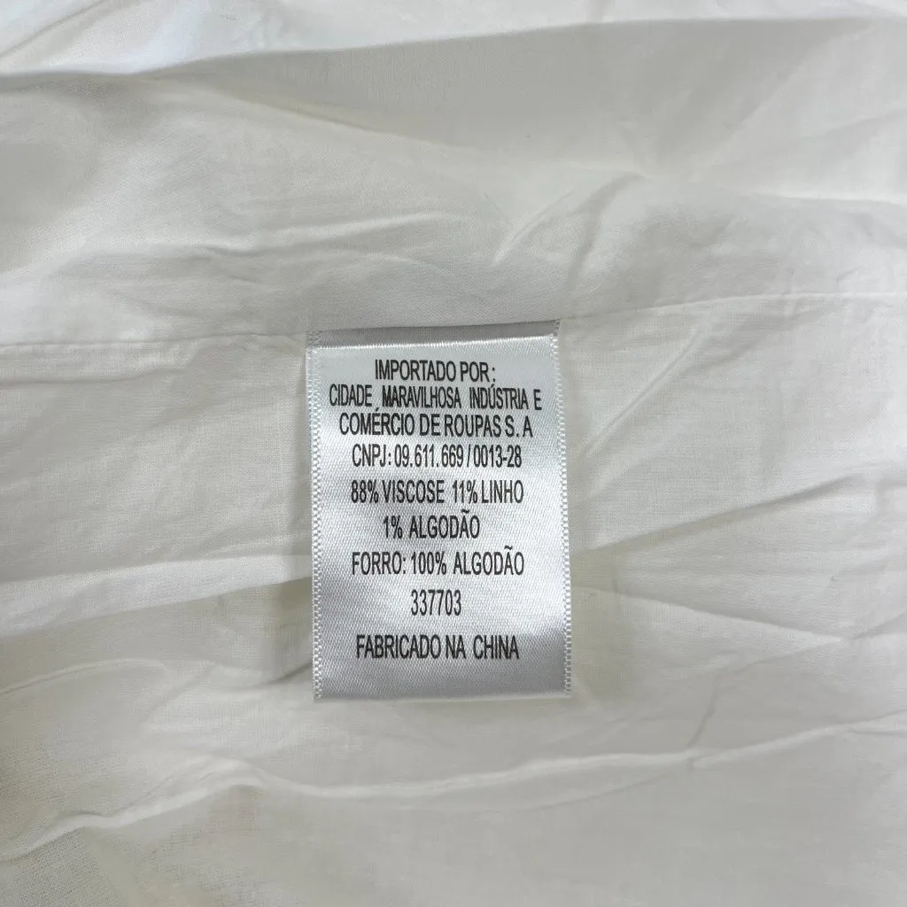 NWOT Farm Rio Linen Blend White Sleeveless Maxi Dress Size XS - Image 12