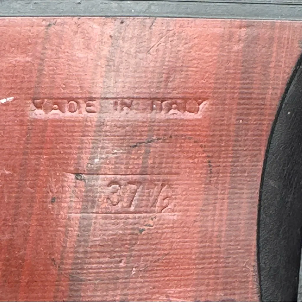 Vintage Italian Leather Equestrian Riding Boots Horse Emblem Tall Buckle 37 1/2 Black Size 6.5 - Image 10