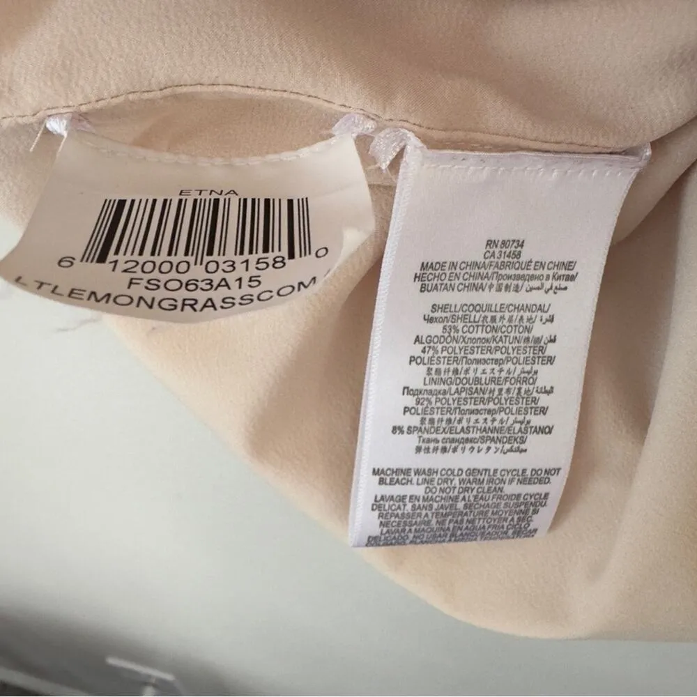 BCBGMaxAzria Sleeveless Mesh Dress Pencil Yellow & Cream Mini Zipper Zip Up Back - Image 8