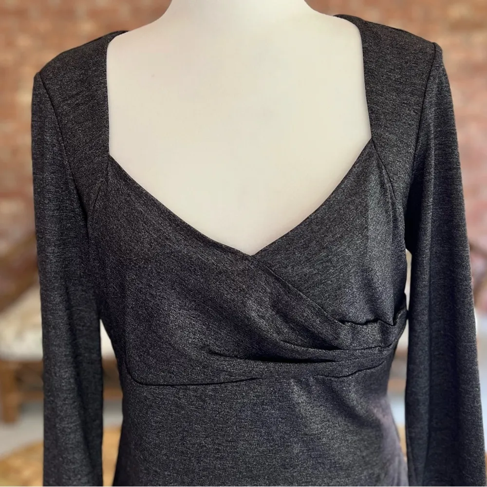 WHBM Dress Bodycon Ruched Shimmer Mini Sheath 10 Cocktail Party Evening - Image 3