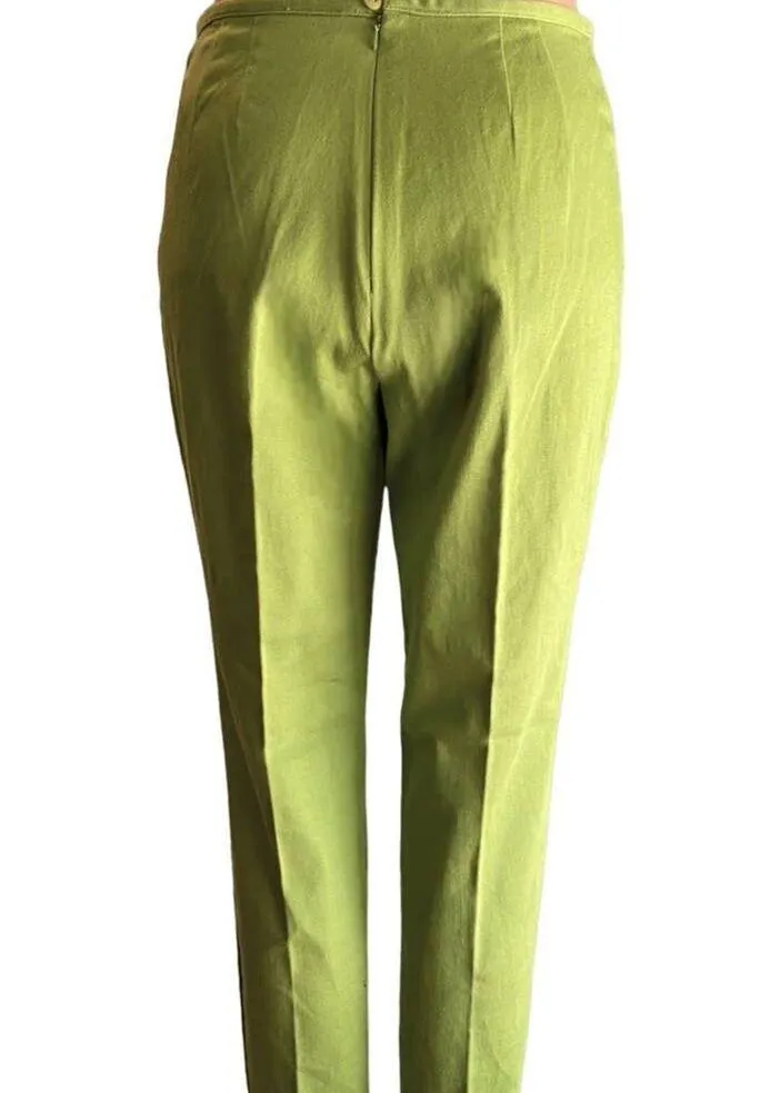 NWT ~ Lime Green Skinny Cotton Pants by Campagnie International Express~ 9 / 10 Size undefined - Image 2