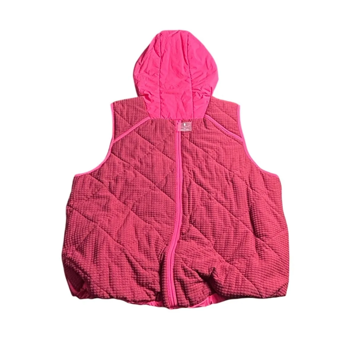 Free People Movement Recreation Reversible Hooded Puffer Vest Sour Cherry Medium - Image 9