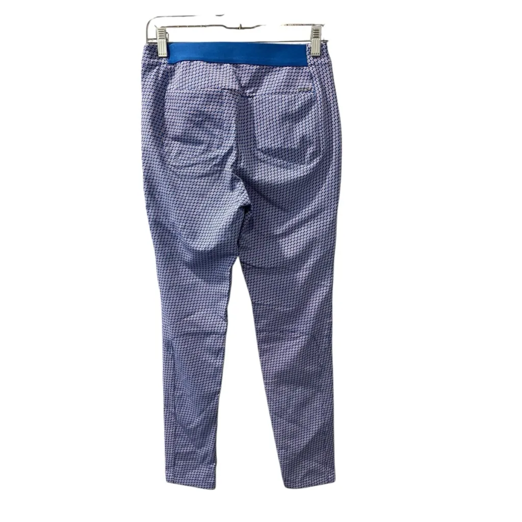 RLX Ralph Lauren Golf Women's Eagle Stretch Geo Print Pants Size 2 Stretch Blue - Image 6