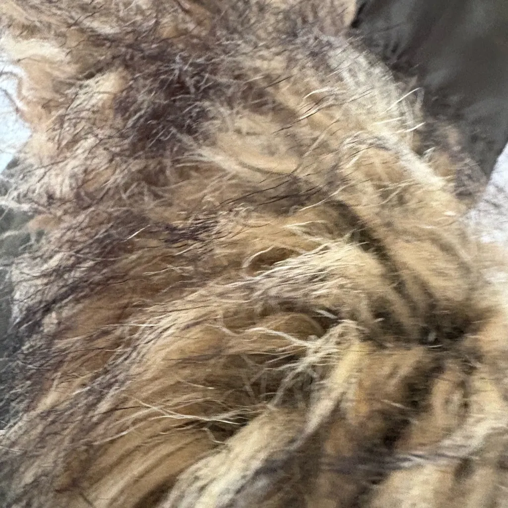 Forever 21 Olive Utility Jacket with Fur Hood - Image 3