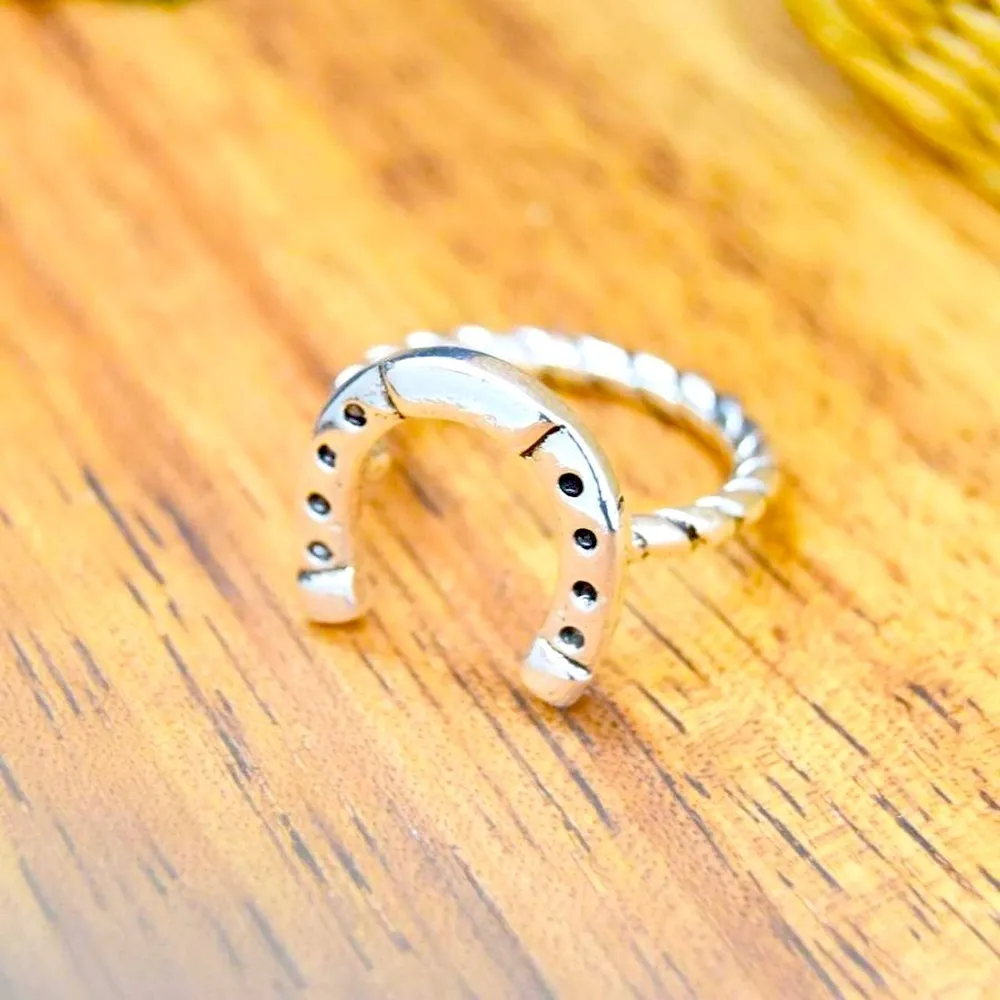 Silver Horseshoe Ring - Image 4