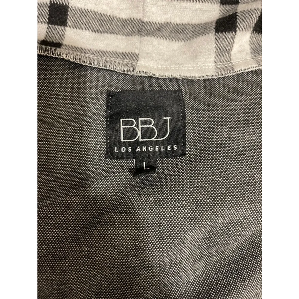 Women's BBJ Los Angeles Black & White Plaid Cardigan L Size L - Image 7