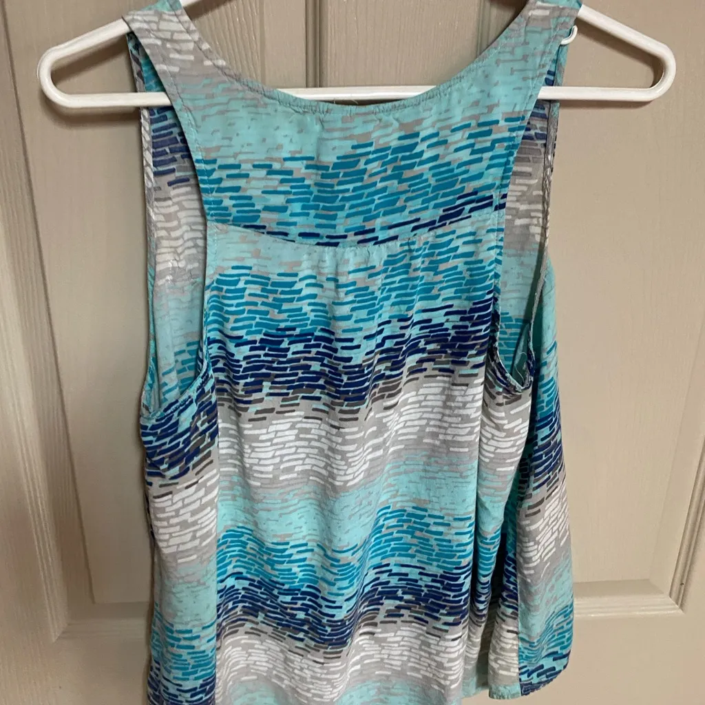 Hang Ten Turquoise and White Women's Blouse - Image 4