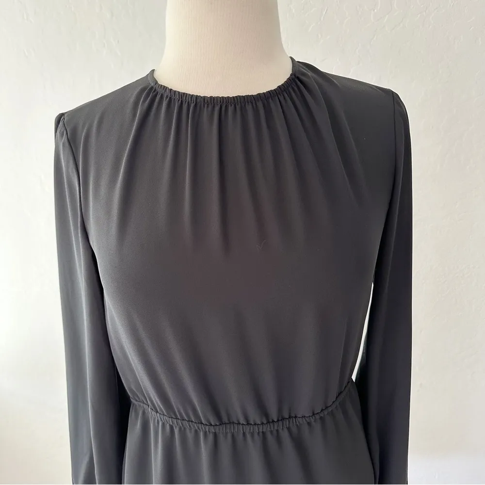 Aritzia Sunday Best Poppins Long Sleeve Mini Dress Black | 2 - Image 3