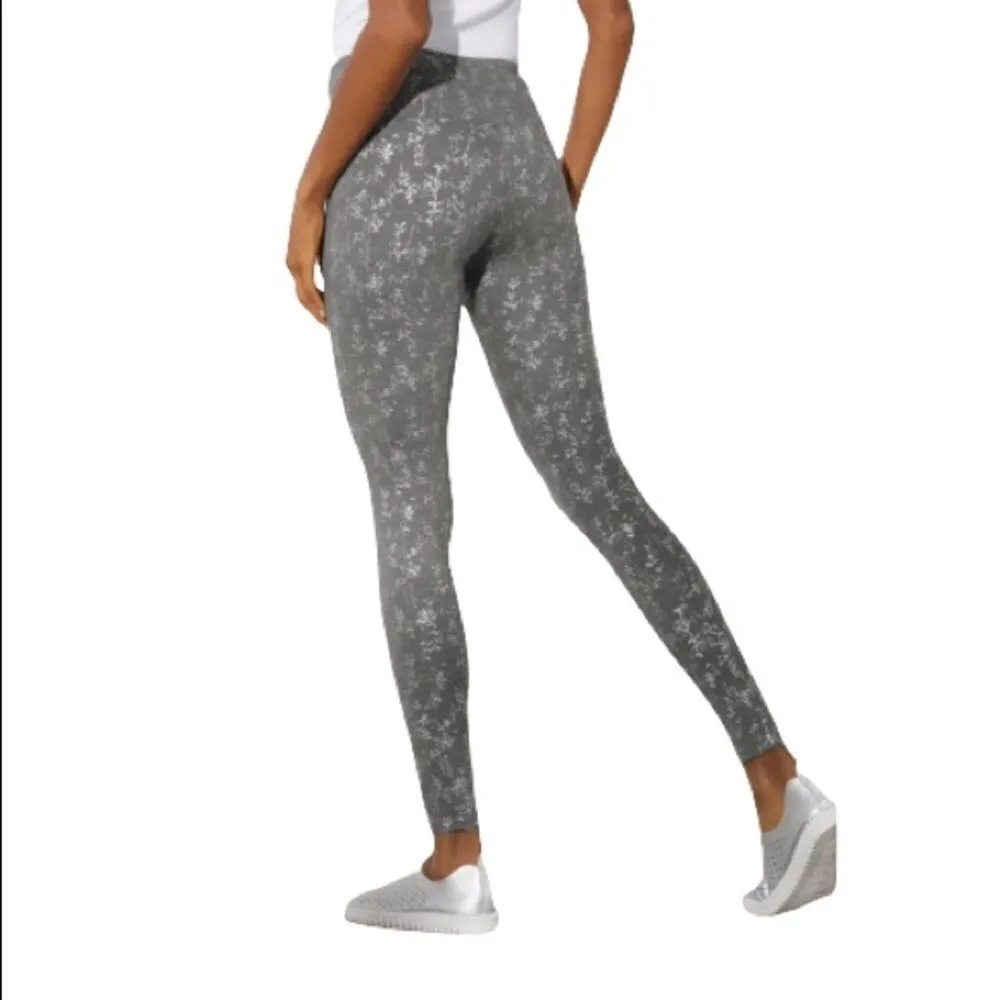 Soft Surroundings Superslim Silver Foulard Leggings Size Petite XS C34 - Image 2