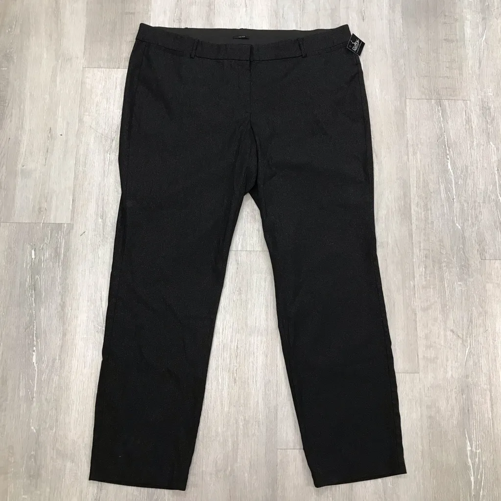 Lane Bryant Black Shimmer High-Rise Wide-Leg Pants - size 28 Tall - Image 3