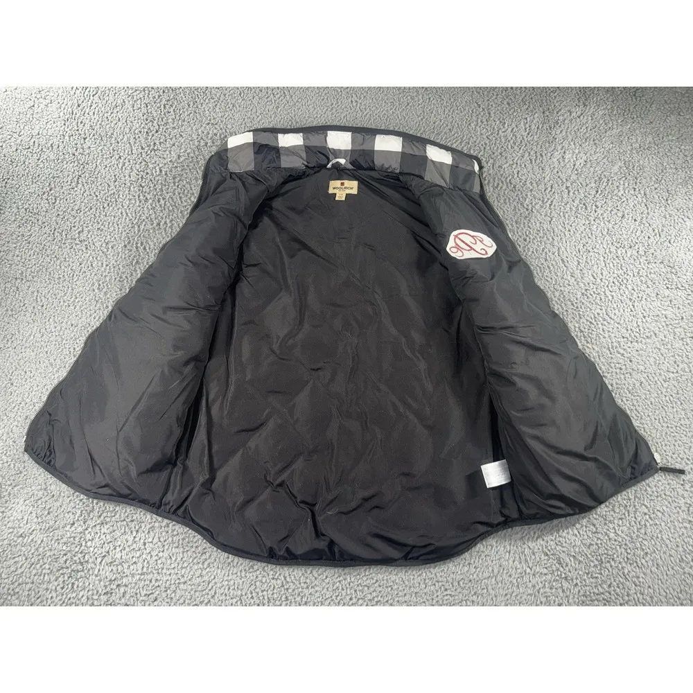 Woolrich‎ Vest Women Large Duck Down Plaid Quilted Puffer Full Zip  Classic - Image 6