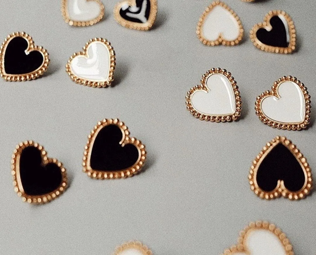 SET of 2 Enamel Heart Ring - Image 4