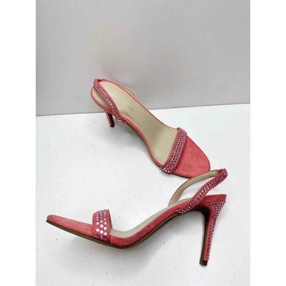 Marc Fisher Sandals Womens‎ Size 8 Betila Slingback Heels Rhinestone Accents - Image 8