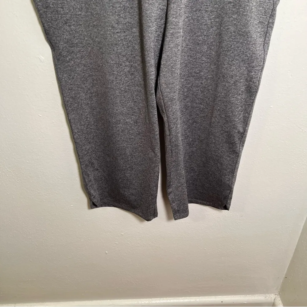 Cropped Athletic Pant Heathered Gray Wide Leg L Size L - Image 3
