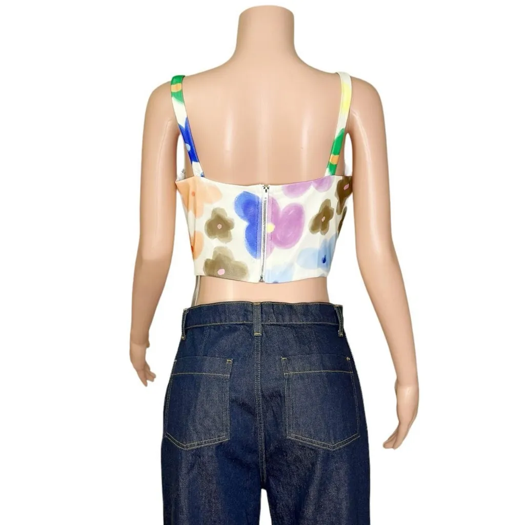 WITH JÉAN Cindy Corset, Viola Tricolour, Large - Image 7