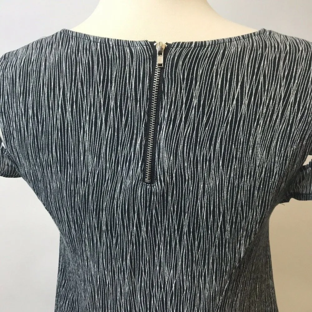 Design Recipe Womens Skater Dress Size Small Black White Cap Sleeve - Image 4