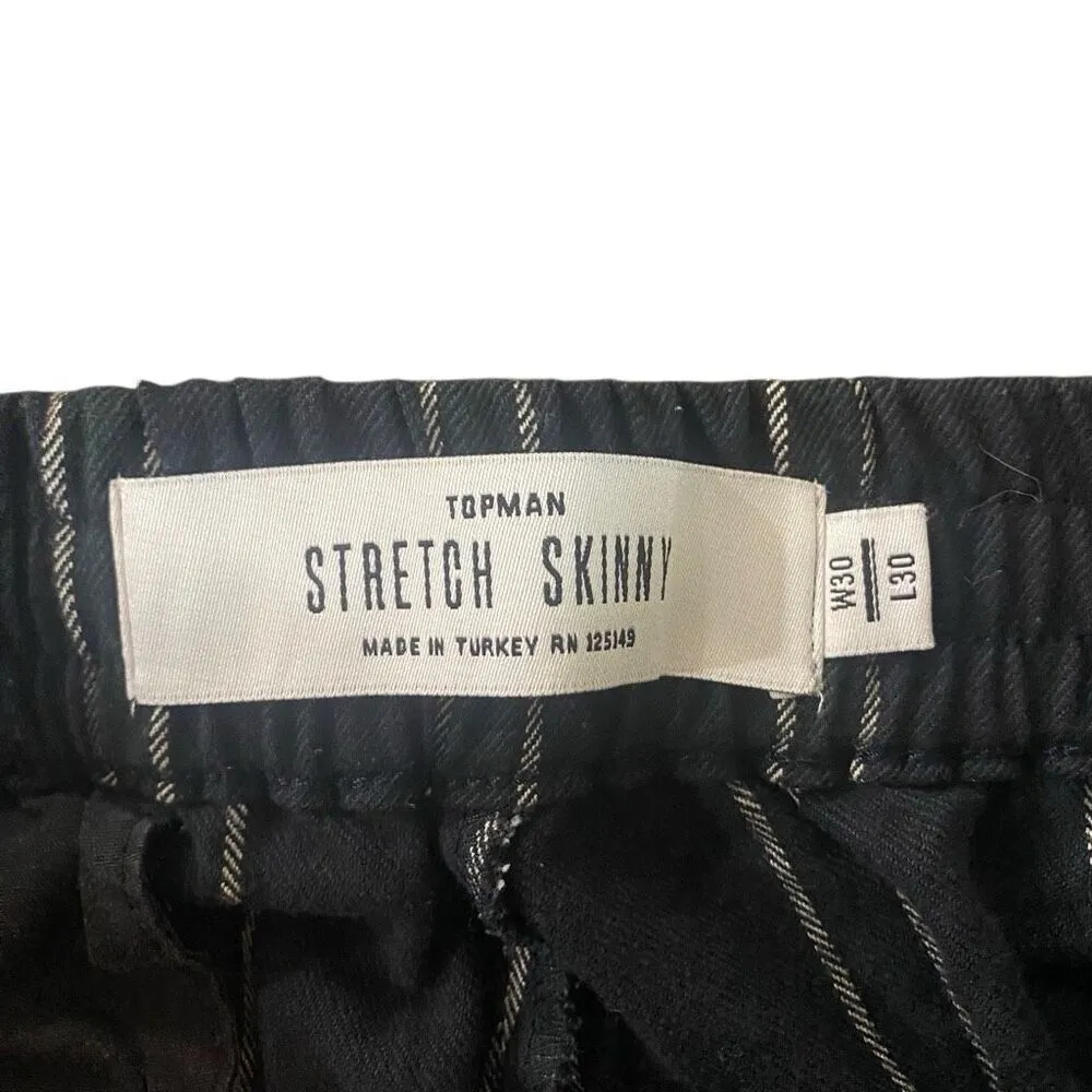 Top man stretch skinny striped green blue size 30 W x 30L - Image 5